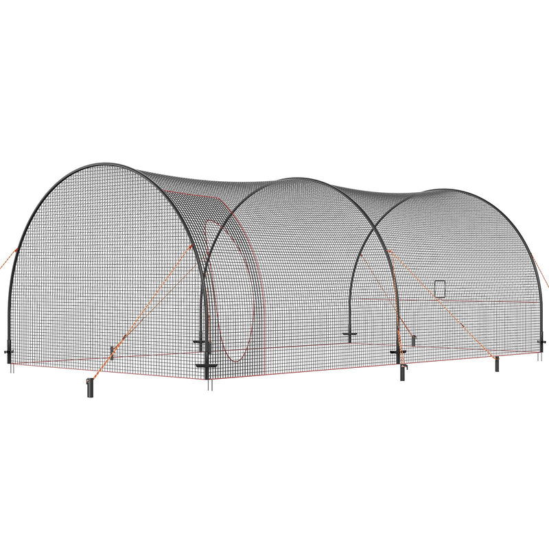 Baseball Batting Cage Net Frame 22x12x8ft Portable Heavy Duty