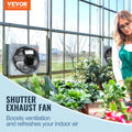 Shutter Exhaust Fan 305mm 1400RPM 1084CFM Aluminum Wall Mount