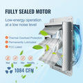 Shutter Exhaust Fan 305mm 1400RPM 1084CFM Aluminum Wall Mount