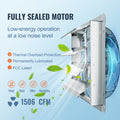 Shutter Exhaust Fan 406mm 1400RPM 1506CFM Aluminum Wall Mount