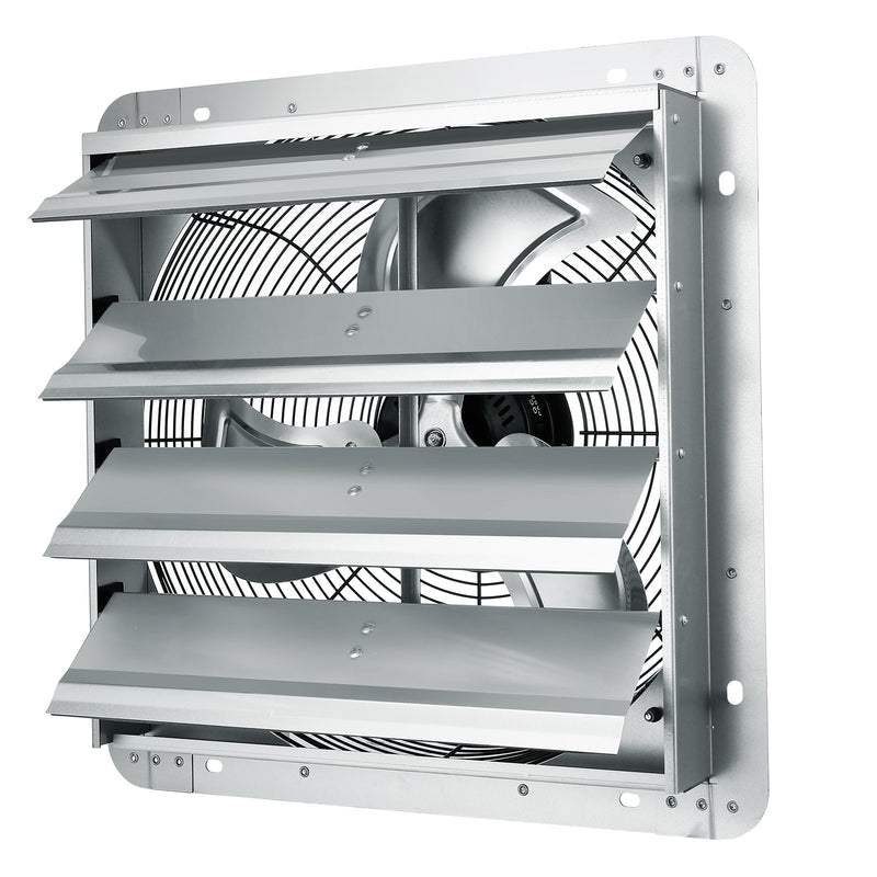 Shutter Exhaust Fan 406mm 1400RPM 1506CFM Aluminum Wall Mount