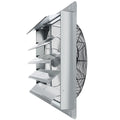 Shutter Exhaust Fan, 610 mm High-speed 1400RPM 2892 CFM, Aluminum Wall Mount Attic Fan with AC-motor, Ventilation and Cooling for Greenhouses, Garages, Sheds, Shops