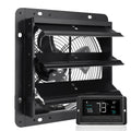 Shutter Exhaust Fan, 254mm / 10inch with Temperature Humidity Controller, EC-motor, 843 CFM, Variable Speed Adjustable Wall Mount Attic Fan, Ventilation and Cooling for Greenhouses, Garages, Sheds