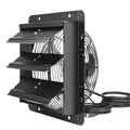 Shutter Exhaust Fan, 254mm / 10inch with Temperature Humidity Controller, EC-motor, 843 CFM, Variable Speed Adjustable Wall Mount Attic Fan, Ventilation and Cooling for Greenhouses, Garages, Sheds
