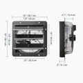Shutter Exhaust Fan, 305 mm /12 inch with Temperature Humidity Controller, EC-motor, 904 CFM, Variable Speed Adjustable Wall Mount Attic Fan, Ventilation and Cooling for Greenhouses, Garages, Sheds