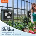 Shutter Exhaust Fan 305mm 12inch EC-motor 904 CFM Humidity Controller