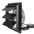 Shutter Exhaust Fan, 356 mm / 14inch with Temperature Humidity Controller, EC-motor, 1024 CFM, Variable Speed Adjustable Wall Mount Attic Fan, Ventilation and Cooling for Greenhouses, Garages, Sheds