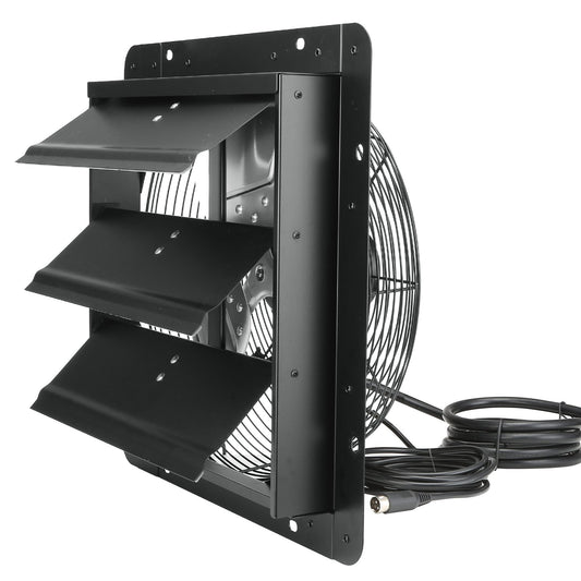 Shutter Exhaust Fan 356mm 1024 CFM EC Motor Temperature Humidity