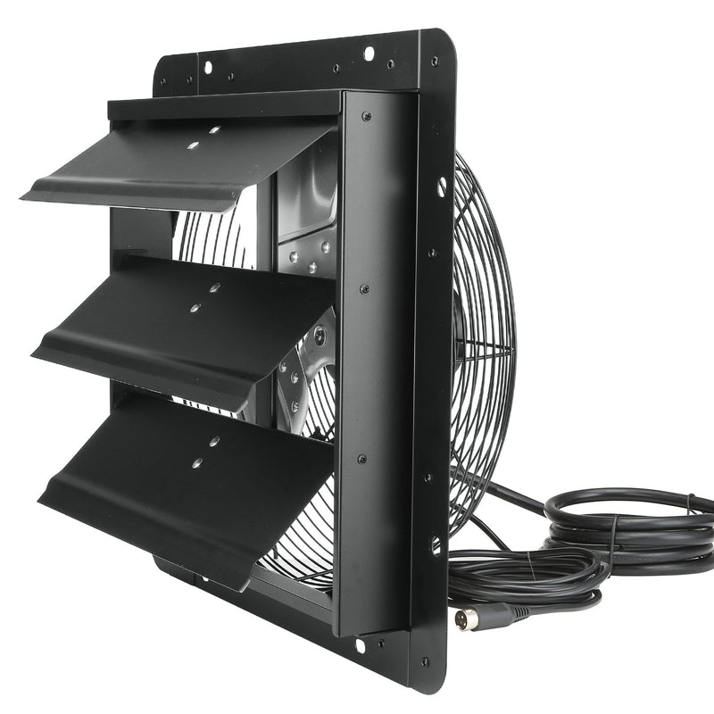 Shutter Exhaust Fan 356mm 1024 CFM EC Motor Temperature Humidity