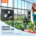 Shutter Exhaust Fan 406mm 1747 CFM EC Motor Temperature Controller