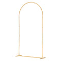 Arch Backdrop Stand, 2 x 1 m, Stable Structure, Easy Assembly, 1 Set Gold Metal Arch Backdrop Stand for Wedding, Birthday Party, Graduation, Holiday Celebration, and Ceremony Decoration