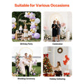 Arch Backdrop Stand, 2 x 1 m, Stable Structure, Easy Assembly, 1 Set Gold Metal Arch Backdrop Stand for Wedding, Birthday Party, Graduation, Holiday Celebration, and Ceremony Decoration