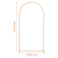 Arch Backdrop Stand, 2 x 1 m, Stable Structure, Easy Assembly, 1 Set Gold Metal Arch Backdrop Stand for Wedding, Birthday Party, Graduation, Holiday Celebration, and Ceremony Decoration