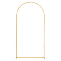 Arch Backdrop Stand, 2 x 1 m, Stable Structure, Easy Assembly, 1 Set Gold Metal Arch Backdrop Stand for Wedding, Birthday Party, Graduation, Holiday Celebration, and Ceremony Decoration