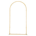 Arch Backdrop Stand, 2 x 1 m, Stable Structure, Easy Assembly, 1 Set Gold Metal Arch Backdrop Stand for Wedding, Birthday Party, Graduation, Holiday Celebration, and Ceremony Decoration