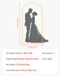 Arch Backdrop Stand 2x1m Gold Metal Wedding Party Decoration