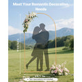 Arch Backdrop Stand, 2.2 x 1.2 m, Stable Structure, Easy Assembly, 1 Set Gold Metal Arch Backdrop Stand for Wedding, Birthday Party, Graduation, Holiday Celebration, and Ceremony Decoration