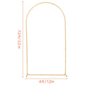 Arch Backdrop Stand, 2.2 x 1.2 m, Stable Structure, Easy Assembly, 1 Set Gold Metal Arch Backdrop Stand for Wedding, Birthday Party, Graduation, Holiday Celebration, and Ceremony Decoration