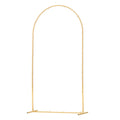 Arch Backdrop Stand, 2.2 x 1.2 m, Stable Structure, Easy Assembly, 1 Set Gold Metal Arch Backdrop Stand for Wedding, Birthday Party, Graduation, Holiday Celebration, and Ceremony Decoration