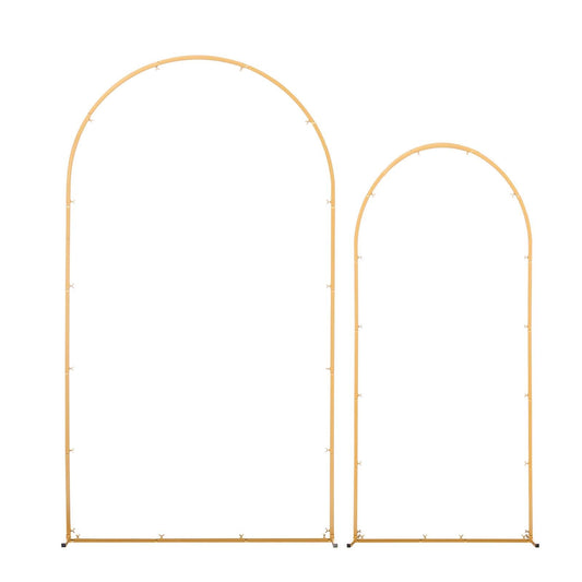 Arch Backdrop Stand 2.2m 1.8m Set of 2 Gold Metal Wedding