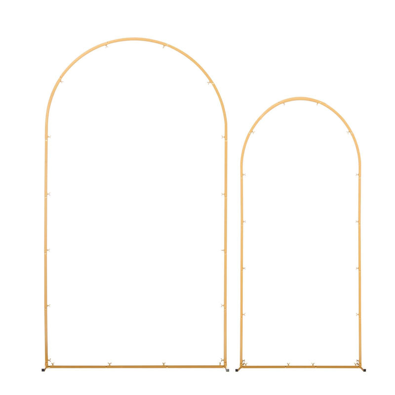 Arch Backdrop Stand 2.2m 1.8m Set of 2 Gold Metal Wedding