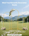 Arch Backdrop Stand Set 3 Gold 1.8m 1.5m 1.2m Wedding Party