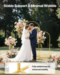 Arch Backdrop Stand Set 3 Gold 1.8m 1.5m 1.2m Wedding Party
