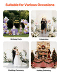 Arch Backdrop Stand Set 3 Gold 1.8m 1.5m 1.2m Wedding Party