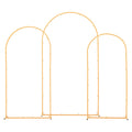Arch Backdrop Stand Set 3 2.2m 2m 1.8m Gold Metal Wedding Party