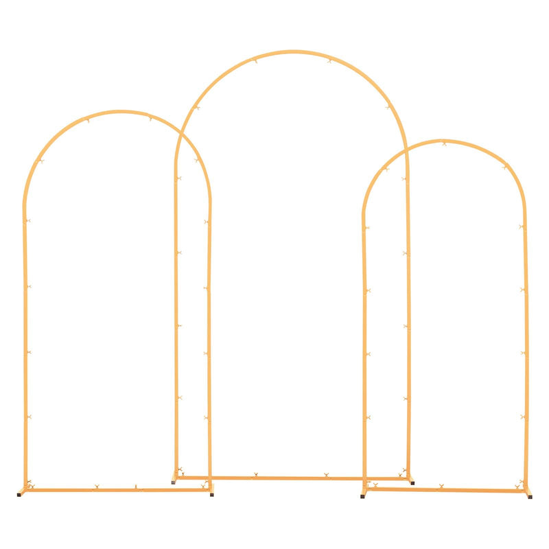 Arch Backdrop Stand Set 3 2.2m 2m 1.8m Gold Metal Wedding Party