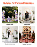 Arch Backdrop Stand Set 3 2.2m 2m 1.8m Gold Metal Wedding Party