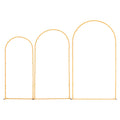 Arch Backdrop Stand Set 3 2.2m 2m 1.8m Gold Metal Wedding Party