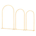 Arch Backdrop Stand Set 3 2.2m 2m 1.8m Gold Metal Wedding Party
