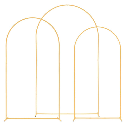 Arch Backdrop Stand Set 3 x 2.4m 2.2m 2m Gold Wedding Party