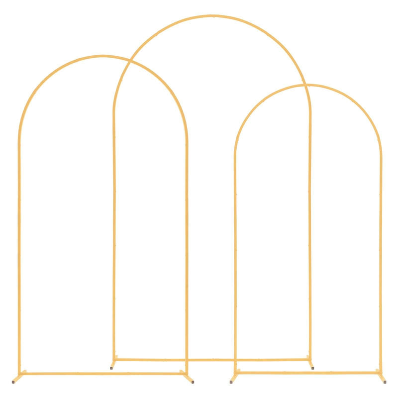 Arch Backdrop Stand Set 3 x 2.4m 2.2m 2m Gold Wedding Party