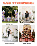 Arch Backdrop Stand Set 3 x 2.4m 2.2m 2m Gold Wedding Party