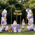 Arch Backdrop Stand Set 3 x 2.4m 2.2m 2m Gold Wedding Party