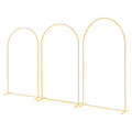 Arch Backdrop Stand Set 3 x 2.4m 2.2m 2m Gold Wedding Party