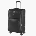 Softside Expandable Suitcase 71cm Spinner Wheels TSA Lock Black