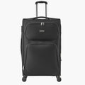 Softside Expandable Suitcase 71cm Spinner Wheels TSA Lock Black