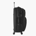 Softside Expandable Suitcase 71cm Spinner Wheels TSA Lock Black