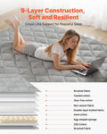 Tatami Mat Full Size Foldable Futon Mattress 2032x1372mm Gray