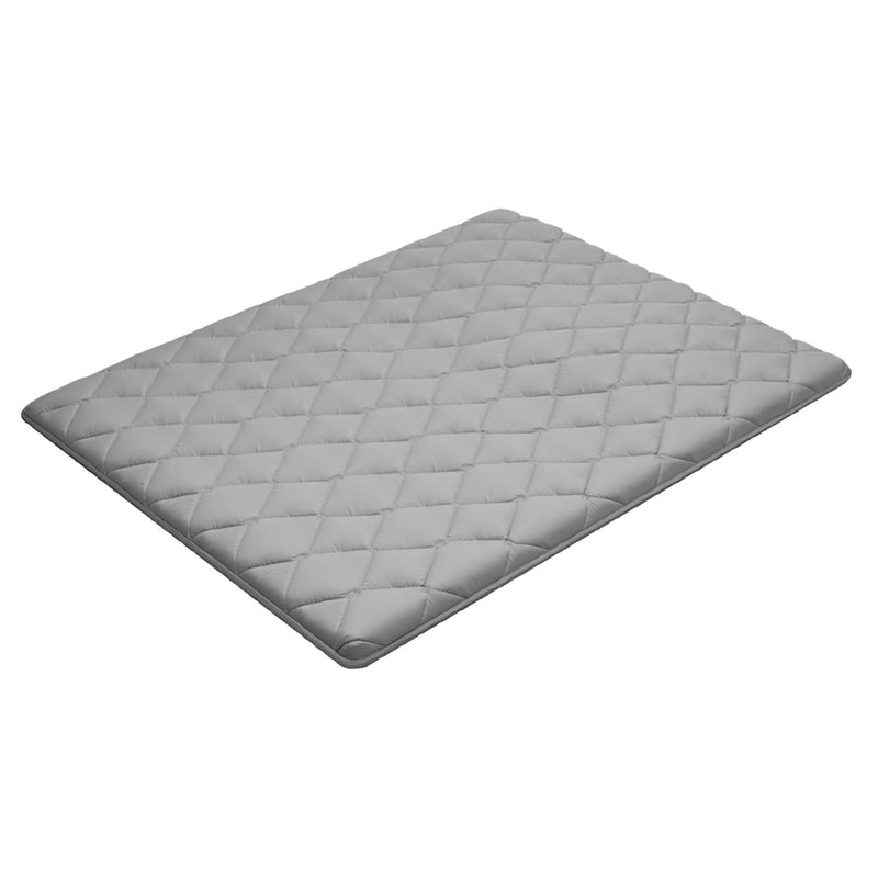 Japanese Tatami Mat, QUEEN Size Foldable Japanese Tatami Mattress, Futon Mattress with Storage Bag & Fastener, 9-Layer Floor Mat for Sleeping, Dorm, Meditation, Yoga, 2032 x 1524 x 63.5 mm, Gray