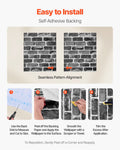 Peel Stick Wallpaper 45cm x 10m Gray Brick Waterproof Self Adhesive