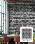 Peel Stick Wallpaper 45cm x 10m Gray Brick Waterproof Self Adhesive