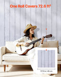 Peel and Stick Wallpaper 45cm x 12m White Wood Waterproof Self Adhesive