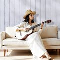 Peel and Stick Wallpaper 45cm x 12m White Wood Waterproof Self Adhesive