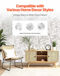 Peel Stick Wallpaper 45cm x 10m White Botanical Floral Self Adhesive