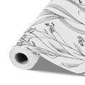 Peel Stick Wallpaper 45cm x 10m White Botanical Floral Self Adhesive