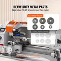 Mini Metal Lathe Machine, 180 x 400 mm, 800W Precision Benchtop Power Metal Lathe, 150-2500 RPM Continuously Variable Speed, with 3-jaw Metal Chuck Tool Box for Processing Precision Parts